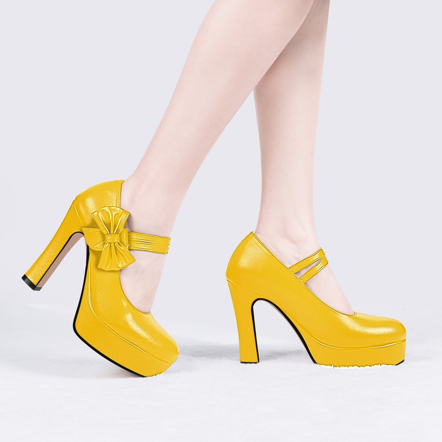 Bow Plafrom Mary Janes High Heel