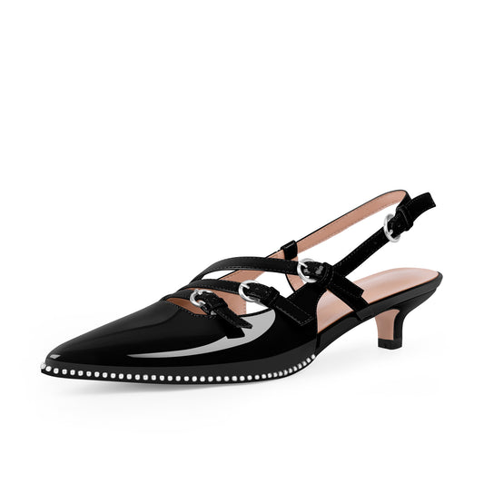 Slingback Kitten Heel Pumps