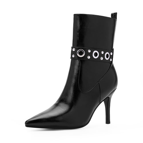 High Heel Zipper Ankle Boots