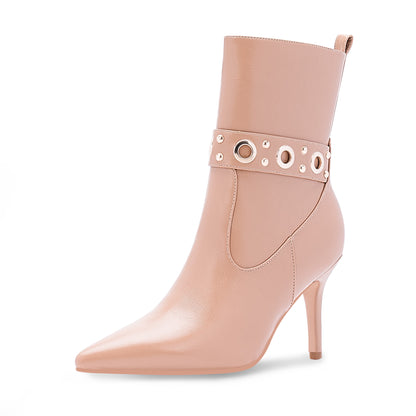 High Heel Zipper Ankle Boots