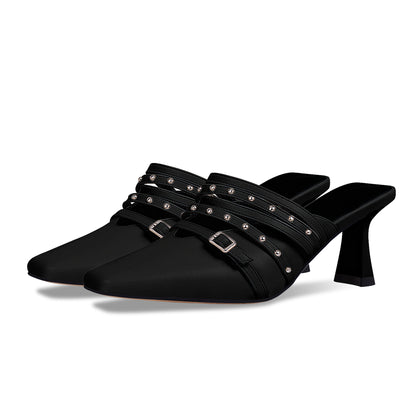 Women's Rivet Kitten Heel Shoes