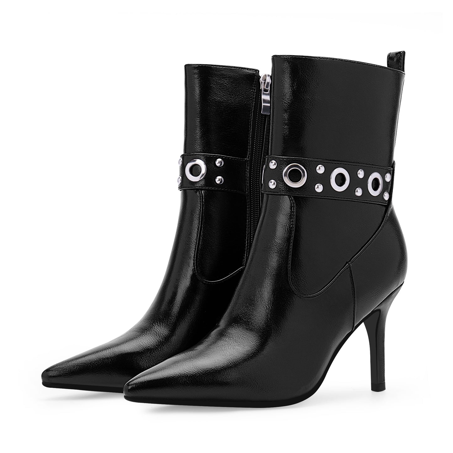 High Heel Zipper Ankle Boots