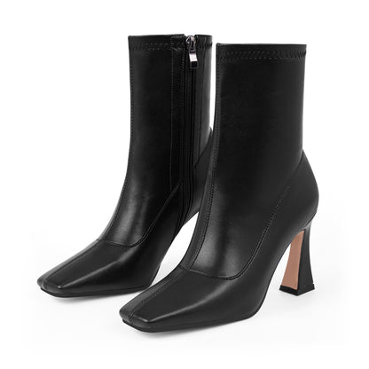 High Heel  Boots Square Toe