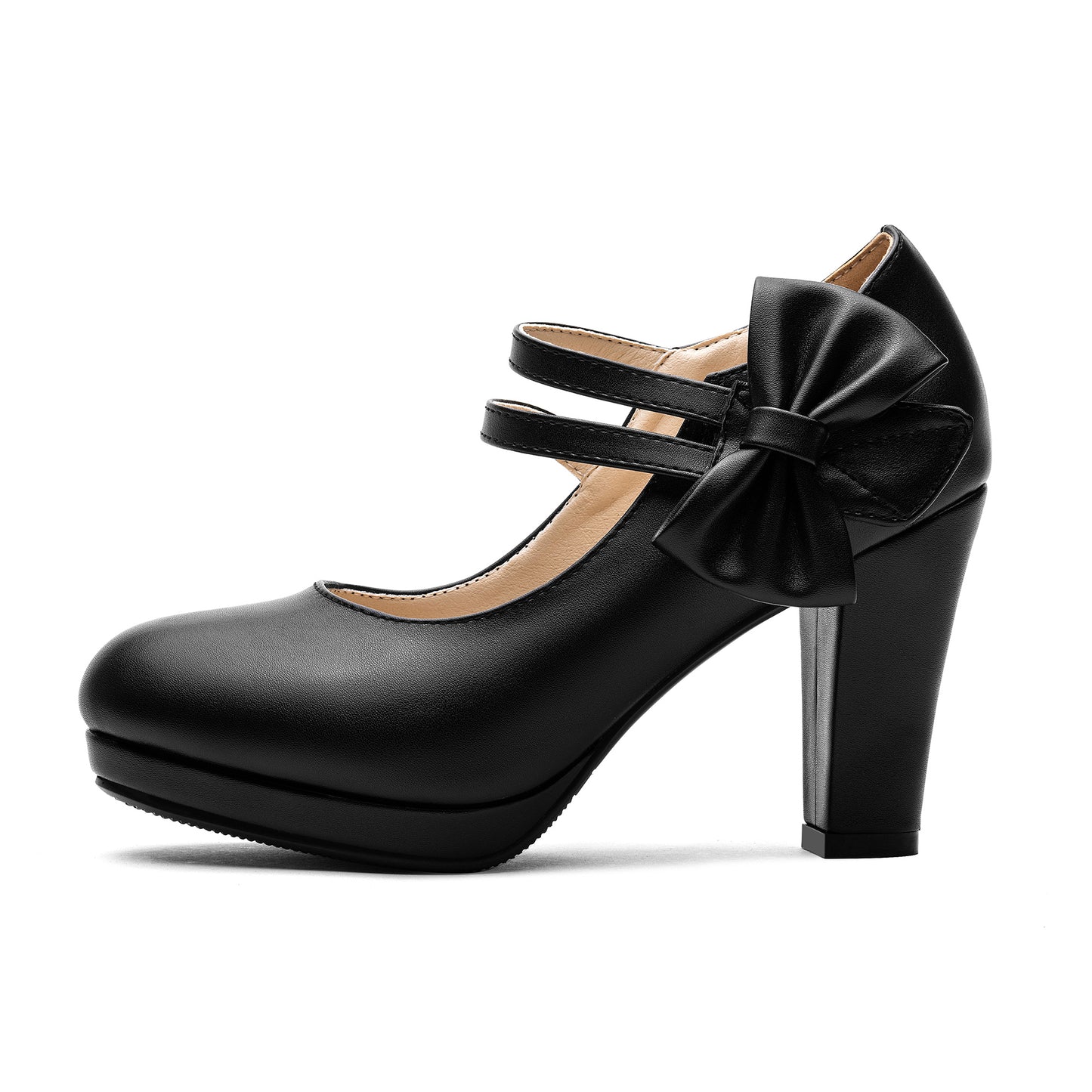 High Heel Bow Mary Janes Pumps