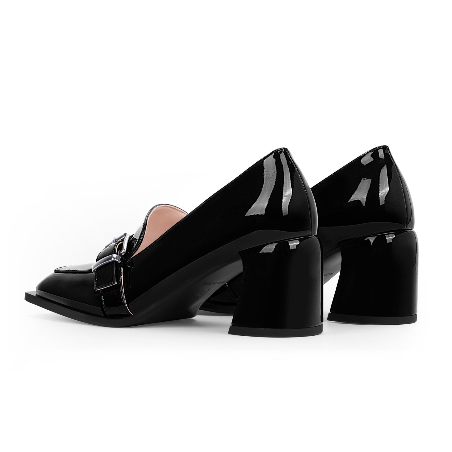 Buckle Chunky Heel Pumps