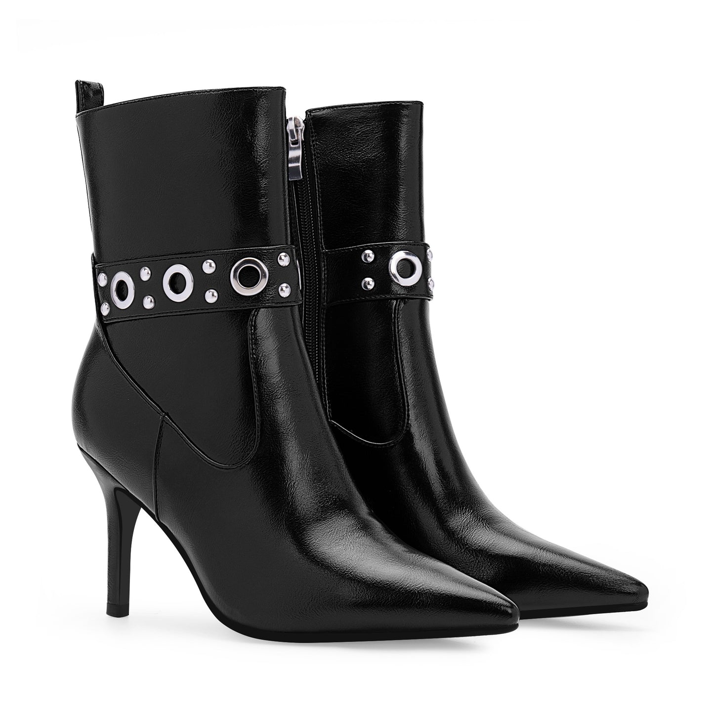 High Heel Zipper Ankle Boots