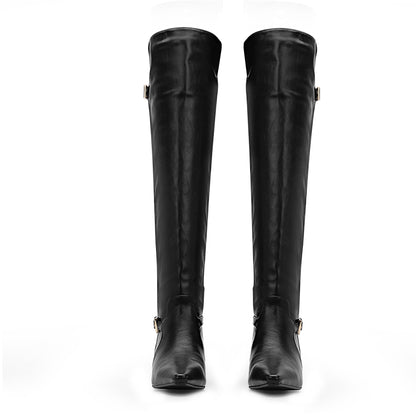 Women's Chunky High Dress Boots