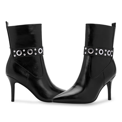 High Heel Zipper Ankle Boots