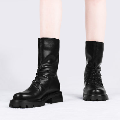 Platform Chunky Heel Ankle Boots