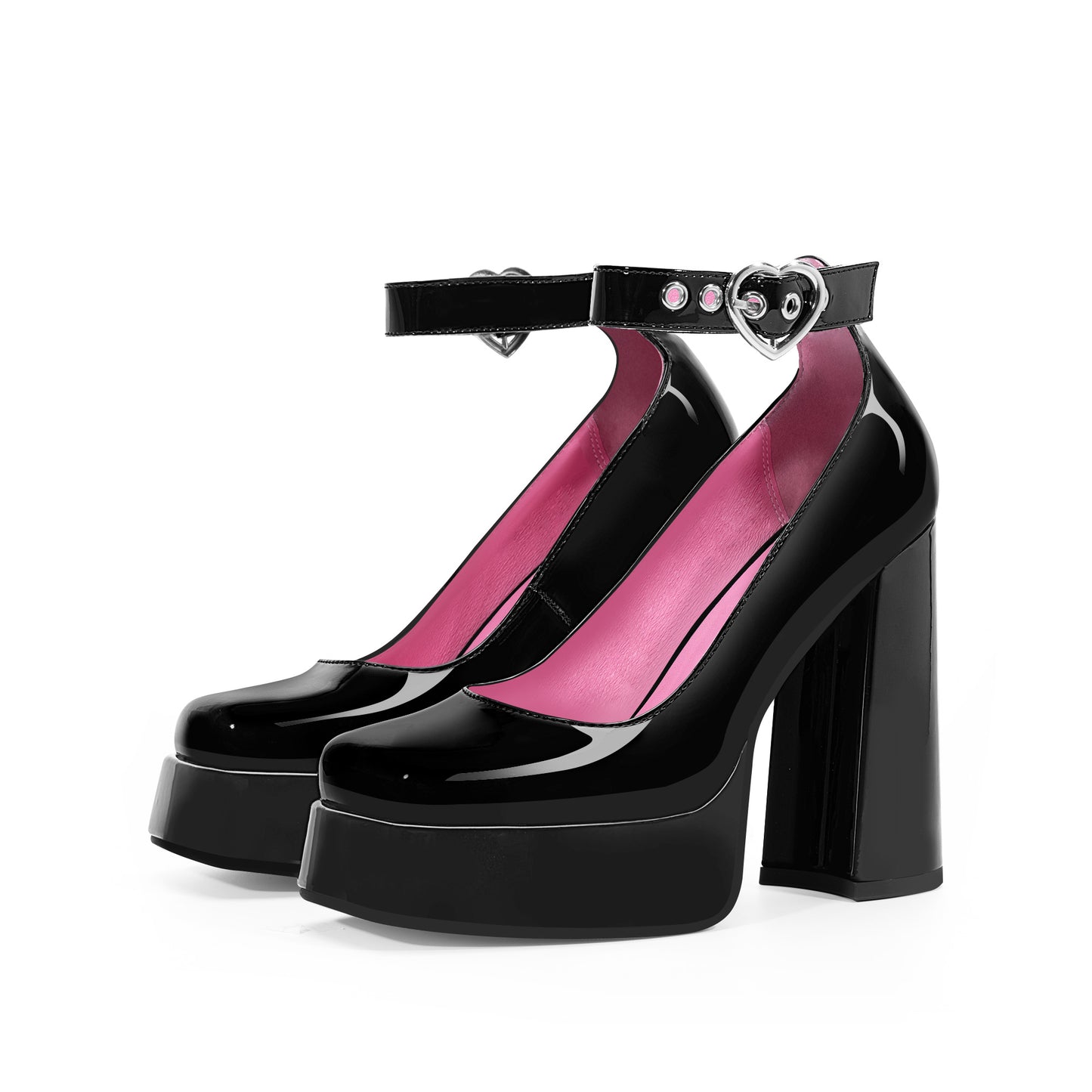 Women's Platform High Block Heel Pumps