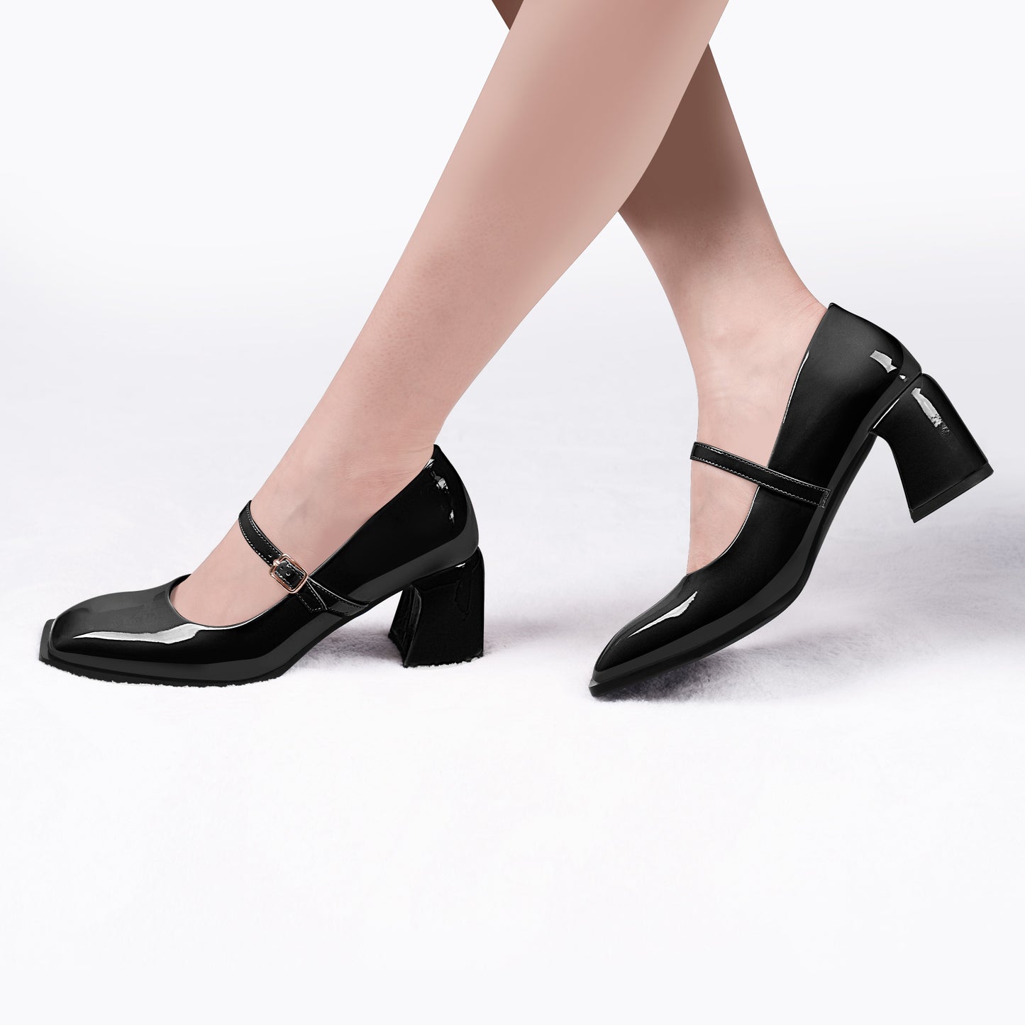 Women's Chunky Block Heels Mary Jane Pumps