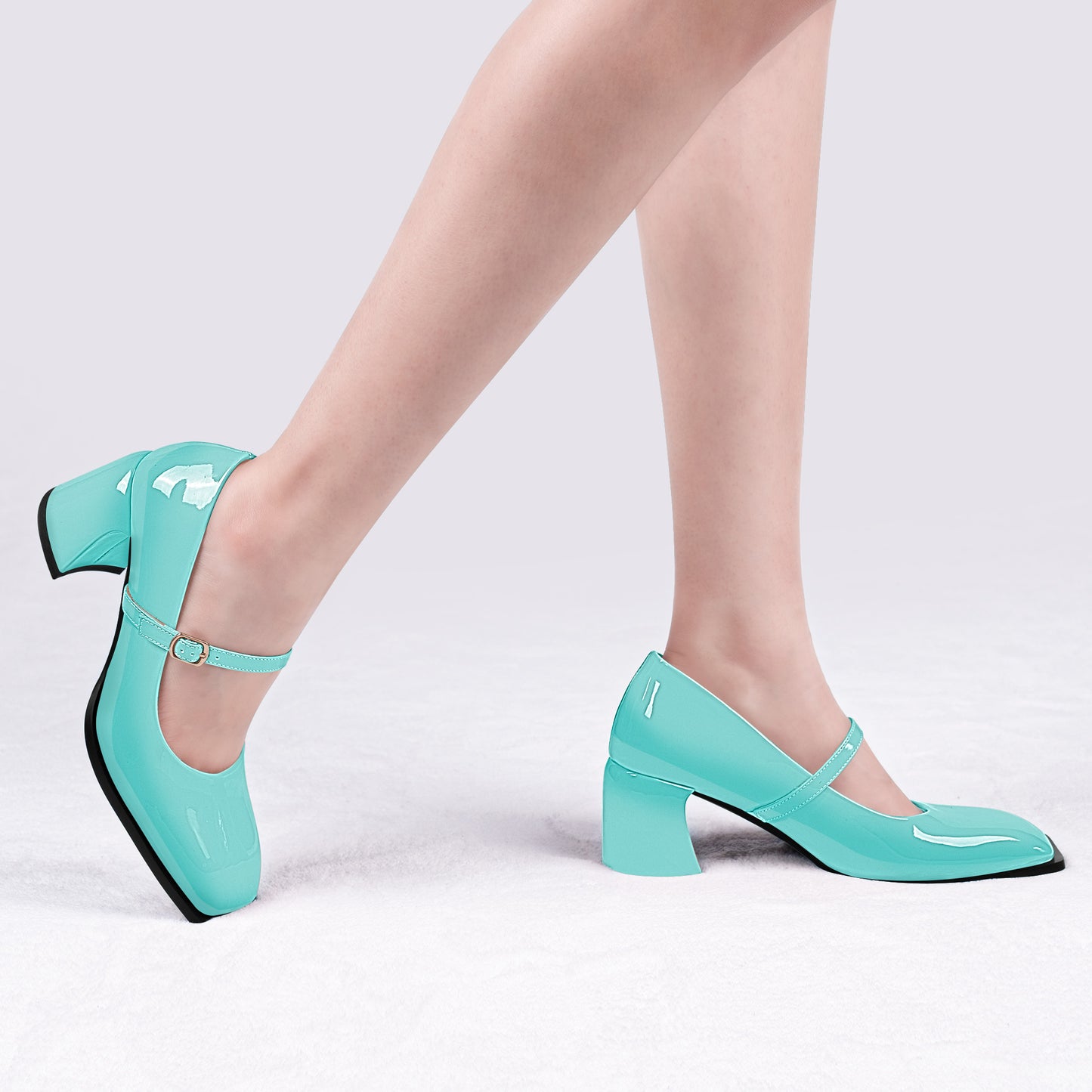 Women's Chunky Block Heels Mary Jane Pumps