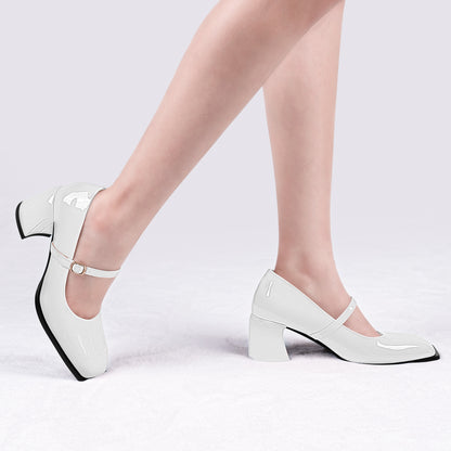 Women's Chunky Block Heels Mary Jane Pumps