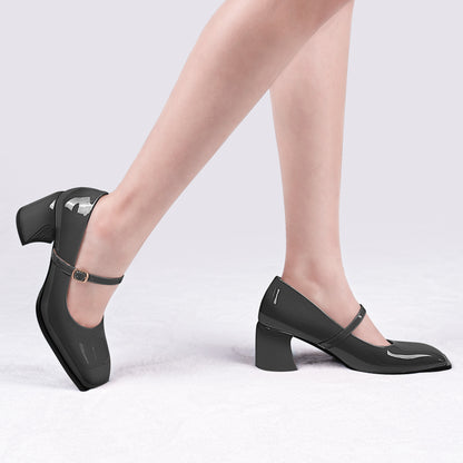 Women's Chunky Block Heels Mary Jane Pumps