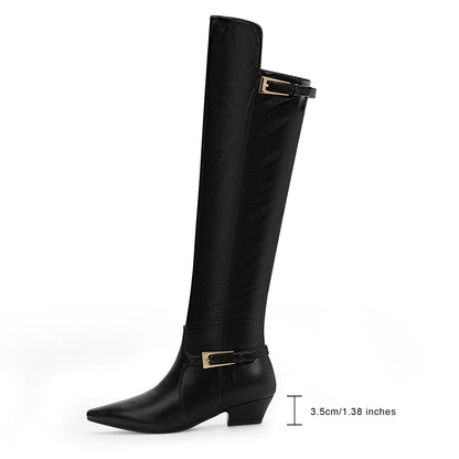 Women's Chunky High Dress Boots