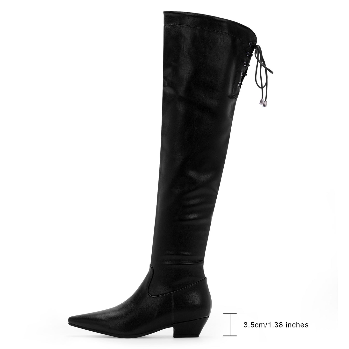 Chunky Heel Thigh High Boots